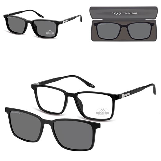 2w1 - Plusy +1.00 okulary do czytania + nakładka przeciwsłoneczna z polaryzacją CLIP-MRC-3 ze sklepu Stylion w kategorii Okulary korekcyjne damskie - zdjęcie 185965556