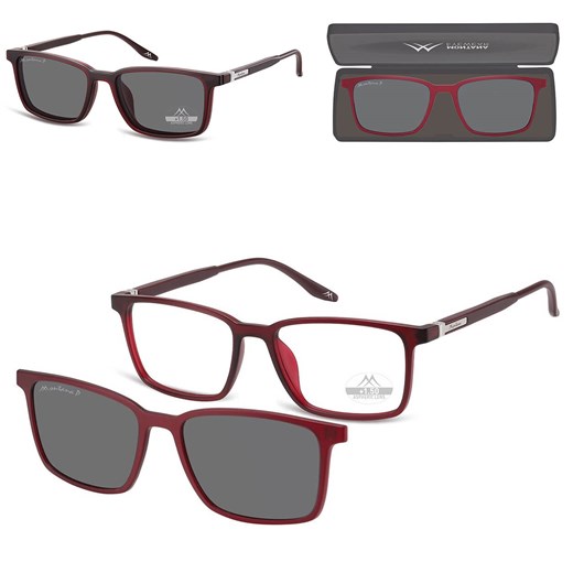 2w1 - Plusy +1.50 okulary do czytania + nakładka przeciwsłoneczna z polaryzacją CLIP-MRC-3C ze sklepu Stylion w kategorii Okulary korekcyjne damskie - zdjęcie 185965575