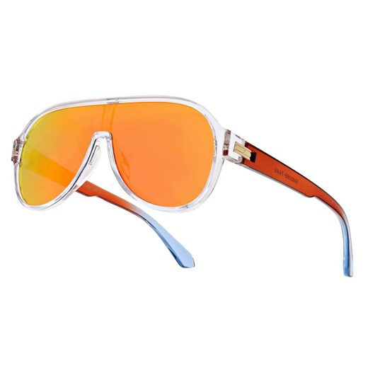 Okulary przeciwsłoneczne Pilotki lustrzane z filtrem UV400 SVM-19D bezbarwne/pomarańczowe - id: 8888 - marki Stylion - 185965625 Okulary przeciwsłoneczne Pilotki lustrzane z filtrem UV400 SVM-19D bezbarwne/pomarańczowe ze sklepu Stylion w kategorii Okulary przeciwsłoneczne męskie - zdjęcie 185965625