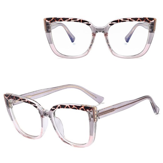 Damskie okulary kocie oczy zerówki do komputera BLUE LIGHT 25146A ze sklepu Stylion w kategorii Okulary zerówki damskie - zdjęcie 185965635