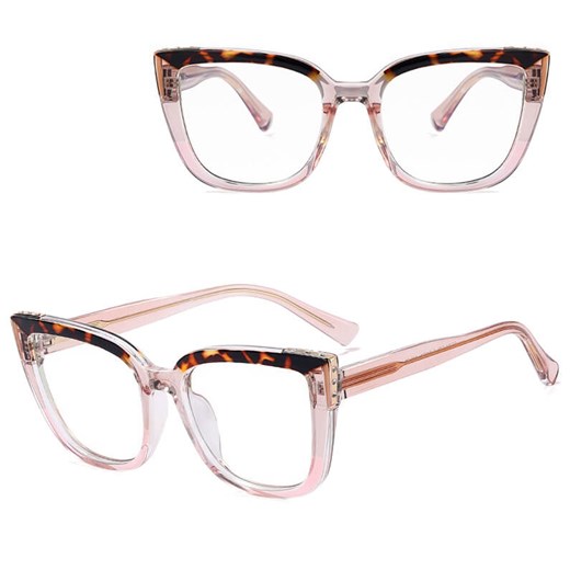 Damskie okulary kocie oczy zerówki do komputera BLUE LIGHT 25146B ze sklepu Stylion w kategorii Okulary zerówki damskie - zdjęcie 185965636