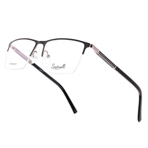 Oprawki okularowe żyłkowe prostokątne korekcyjne SANTARELLI na teleskopach STSA3 Czarny ze sklepu Stylion w kategorii Oprawki do okularów męskich - zdjęcie 185965669