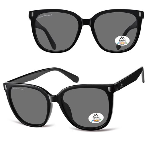 Czarne okulary przeciwsłoneczne kocie z polaryzacją MP190 ze sklepu Stylion w kategorii Okulary przeciwsłoneczne damskie - zdjęcie 185965729