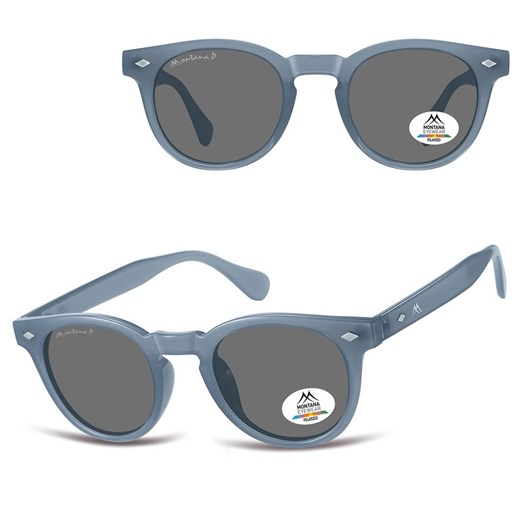 Szaro - niebieskie lenonki okulary przeciwsłoneczne z polaryzacją MP191D ze sklepu Stylion w kategorii Okulary przeciwsłoneczne męskie - zdjęcie 185965738