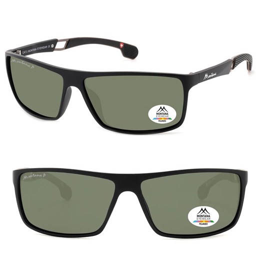 Męskie okulary przeciwsłoneczne z filtrem UV400 i polaryzacją SP319C czarny/zielony ze sklepu Stylion w kategorii Okulary przeciwsłoneczne męskie - zdjęcie 185965746