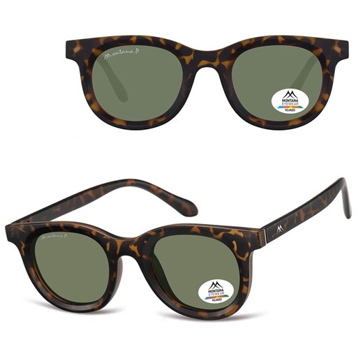 Panterkowe owalne okulary przeciwsłoneczne z polaryzacją MP61C ze sklepu Stylion w kategorii Okulary przeciwsłoneczne damskie - zdjęcie 185965765