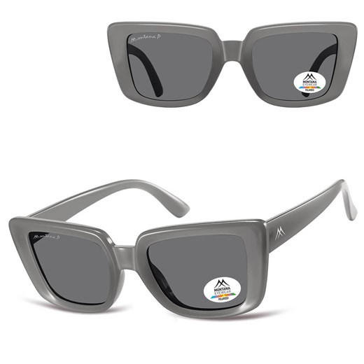 Damskie okulary przeciwsłoneczne kocie z polaryzacją MP193C Szare ze sklepu Stylion w kategorii Okulary przeciwsłoneczne damskie - zdjęcie 185965769