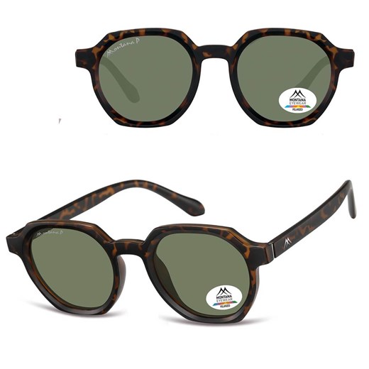 Panterkowe owalne okulary przeciwsłoneczne z polaryzacją MP62C ze sklepu Stylion w kategorii Okulary przeciwsłoneczne damskie - zdjęcie 185965777