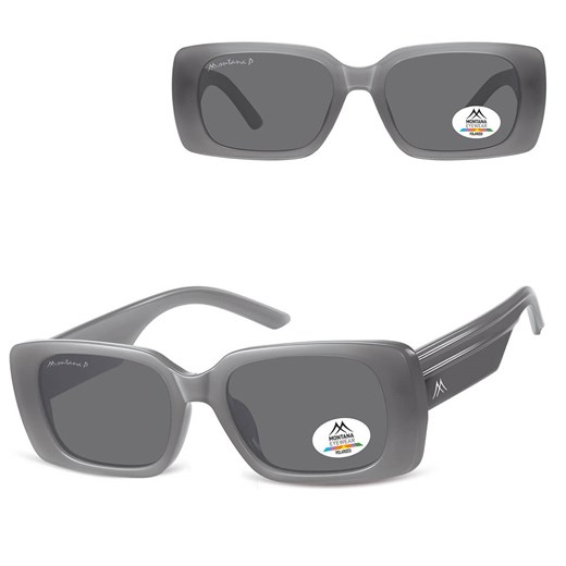 Prostokątne okulary przeciwsłoneczne z polaryzacją MP194C Szare ze sklepu Stylion w kategorii Okulary przeciwsłoneczne damskie - zdjęcie 185965785