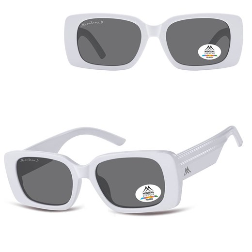 Prostokątne okulary przeciwsłoneczne z polaryzacją MP194D Białe ze sklepu Stylion w kategorii Okulary przeciwsłoneczne damskie - zdjęcie 185965786