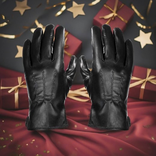 Rękawiczki Skórzane męskie ocieplane 'miś' RKW-M rozm.M - id: 4710 - marki Stylion - 185965828 Rękawiczki Skórzane męskie ocieplane 'miś' RKW-M rozm.M ze sklepu Stylion w kategorii Rękawiczki męskie - zdjęcie 185965828