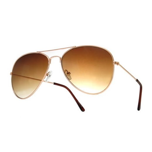 Klasyczne okulary aviatory przeciwsłoneczne złote pilotki ze sklepu Stylion w kategorii Okulary przeciwsłoneczne damskie - zdjęcie 185965885