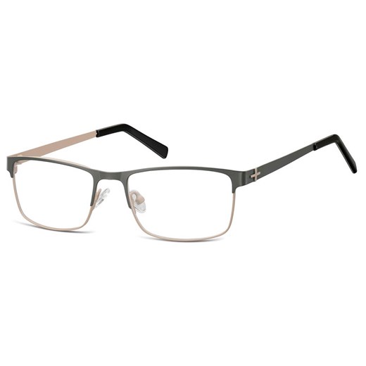 Męskie oprawki korekcyjne zerówki okulary prostokątne M3C szare ze sklepu Stylion w kategorii Oprawki do okularów męskich - zdjęcie 185965946