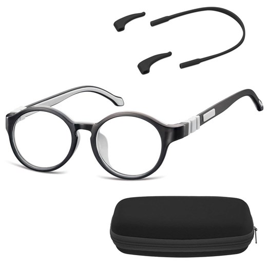 Elastyczne dziecięce oprawki okularowe zerówki okrągłe + gumka Sunoptic K8C czarne - id: 9265 - marki Sunoptic - 185965977 Elastyczne dziecięce oprawki okularowe zerówki okrągłe + gumka Sunoptic K8C czarne ze sklepu Stylion w kategorii Akcesoria dziecięce - zdjęcie 185965977