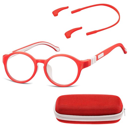 Elastyczne dziecięce oprawki okularowe zerówki okrągłe + gumka Sunoptic K8D czerwone - id: 9266 - marki Sunoptic - 185965978 Elastyczne dziecięce oprawki okularowe zerówki okrągłe + gumka Sunoptic K8D czerwone ze sklepu Stylion w kategorii Akcesoria dziecięce - zdjęcie 185965978