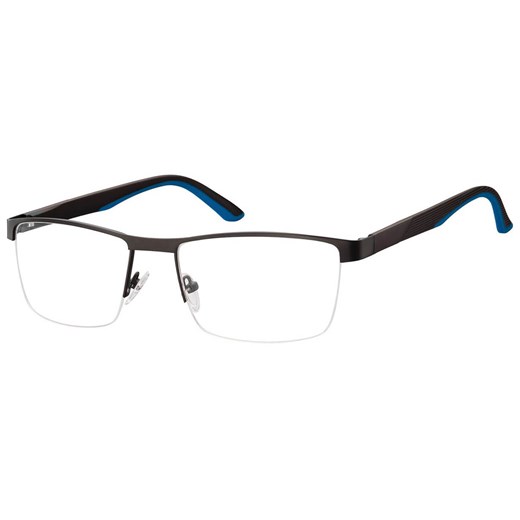 Męskie żyłkowe oprawki korekcyjne okulary zerówki 982A czarny/niebieski ze sklepu Stylion w kategorii Okulary korekcyjne męskie - zdjęcie 185965988