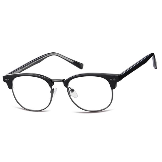Okulary zerówki owalne oprawki korekcyjne 879B czarny/grafitowy ze sklepu Stylion w kategorii Oprawki do okularów damskie - zdjęcie 185965995