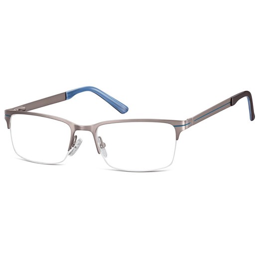 Męskie żyłkowe oprawki korekcyjne okulary zerówki 646E srebrne ze sklepu Stylion w kategorii Oprawki do okularów męskich - zdjęcie 185966006
