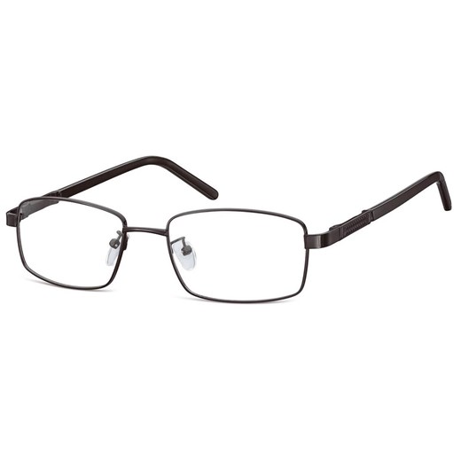 Męskie oprawki korekcyjne zerówki okulary prostokątne metalowe 659A Czarne ze sklepu Stylion w kategorii Okulary korekcyjne męskie - zdjęcie 185966016
