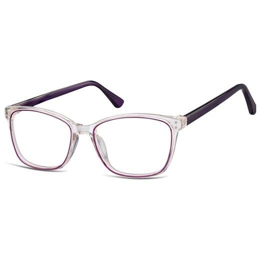 Damskie kocie oprawki korekcyjne okulary zerówki TR-99C bezbarwny/fioletowy ze sklepu Stylion w kategorii Oprawki do okularów damskie - zdjęcie 185966058