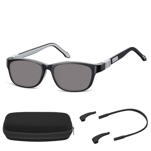 Elastyczne dziecięce okulary przeciwsłoneczne prostokątne + gumka Sunoptic SK6C czarne - id: 9368 - marki Sunoptic - 185966076 Elastyczne dziecięce okulary przeciwsłoneczne prostokątne + gumka Sunoptic SK6C czarne ze sklepu Stylion w kategorii Okulary przeciwsłoneczne dziecięce - zdjęcie 185966076