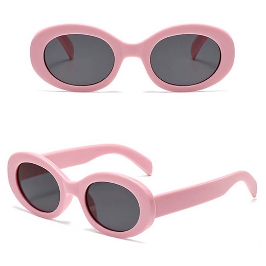 Okulary przeciwsłoneczne dla dziewczynki owalne STKD-02D różowe ze sklepu Stylion w kategorii Okulary zerówki męskie - zdjęcie 185966179