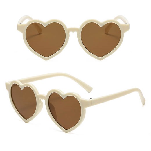 Okulary przeciwsłoneczne dla dziewczynki Serce STKD-03D kremowe - id: 9484 - marki Stylion - 185966189 Okulary przeciwsłoneczne dla dziewczynki Serce STKD-03D kremowe ze sklepu Stylion w kategorii Okulary przeciwsłoneczne dziecięce - zdjęcie 185966189