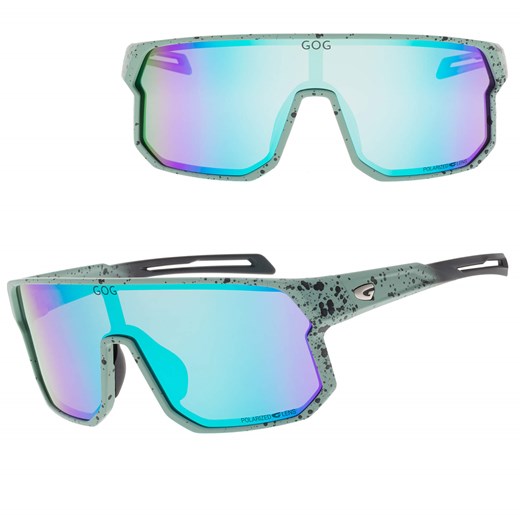 Sportowe okulary przeciwsłoneczne z polaryzacją GOG E518-2P zielony ze sklepu Stylion w kategorii Okulary przeciwsłoneczne męskie - zdjęcie 185966308