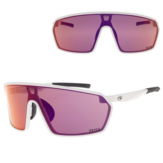 Okulary przeciwsłoneczne sportowe LENS BY ZEISS - GOG E610-4 biały/fiolet ze sklepu Stylion w kategorii Okulary przeciwsłoneczne męskie - zdjęcie 185966317