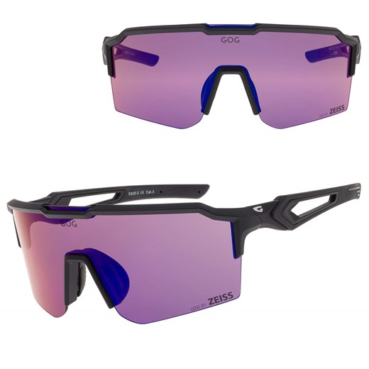 Okulary przeciwsłoneczne sportowe LENS BY ZEISS - GOG E620-2 czarny/fiolet ze sklepu Stylion w kategorii Okulary przeciwsłoneczne damskie - zdjęcie 185966319