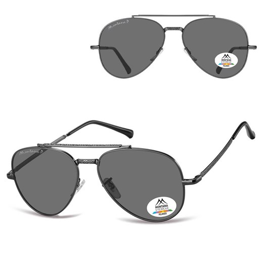 Okulary przeciwsłoneczne z polaryzacją pilotki MP185F grafit/czarny ze sklepu Stylion w kategorii Okulary przeciwsłoneczne męskie - zdjęcie 185966359