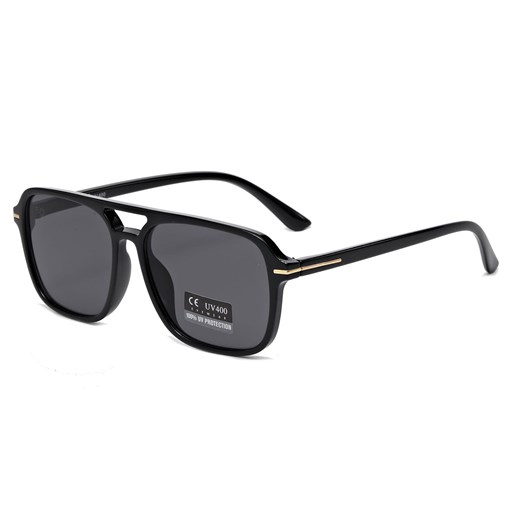Okulary przeciwsłoneczne pilotki z filtrem UV400 - SV103 czarny ze sklepu Stylion w kategorii Okulary przeciwsłoneczne damskie - zdjęcie 185966425