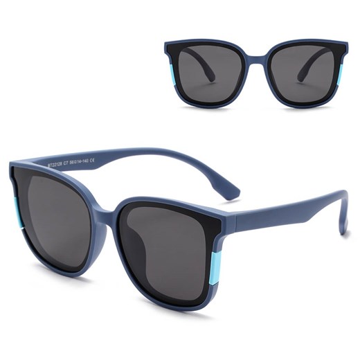 Dziecięce 4-7 lat gumowe okulary przeciwsłoneczne polaryzacyjne POL-JR-60A niebieskie - id: 9803 - marki Stylion - 185966476 Dziecięce 4-7 lat gumowe okulary przeciwsłoneczne polaryzacyjne POL-JR-60A niebieskie ze sklepu Stylion w kategorii Okulary przeciwsłoneczne dziecięce - zdjęcie 185966476