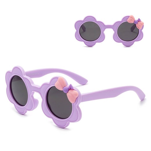 Dziecięce 2-4 lata gumowe okulary przeciwsłoneczne polaryzacyjne POL-JR-55C fiolet - id: 9820 - marki Stylion - 185966487 Dziecięce 2-4 lata gumowe okulary przeciwsłoneczne polaryzacyjne POL-JR-55C fiolet ze sklepu Stylion w kategorii Okulary przeciwsłoneczne dziecięce - zdjęcie 185966487