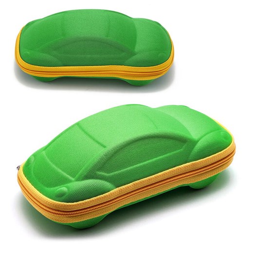 Etui na okulary dla dzieci AUTKO na zamek ET-134 zielony/żółty ze sklepu Stylion w kategorii Etui - zdjęcie 185966546