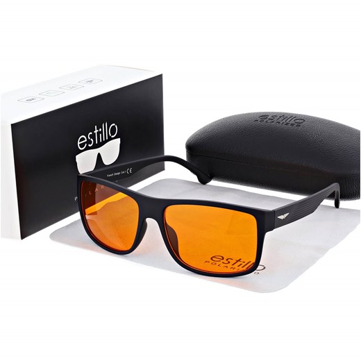 Męskie okulary do komputera blokujące w 100% niebieskie światło LEPSZY SEN EST-120B ze sklepu Stylion w kategorii Okulary zerówki damskie - zdjęcie 185966565