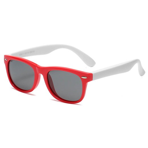 Dziecięce 5-9 lat gumowe okulary przeciwsłoneczne polaryzacyjne POL-JR-57B red/white - id: 9939 - marki Stylion - 185966597 Dziecięce 5-9 lat gumowe okulary przeciwsłoneczne polaryzacyjne POL-JR-57B red/white ze sklepu Stylion w kategorii Okulary przeciwsłoneczne dziecięce - zdjęcie 185966597