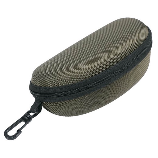 Etui na okulary futerał na zamek z karabińczykiem kolor zielony wojskowy ze sklepu Stylion w kategorii Okulary zerówki męskie - zdjęcie 185966668