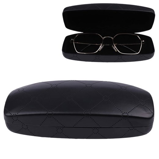 Czarne etui na okulary w kratę STHC-97 ze sklepu Stylion w kategorii Etui - zdjęcie 185966689