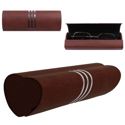 Brązowe etui okularowe na magnes STHC-96B - id: 10023 - marki Stylion - 185966695 Brązowe etui okularowe na magnes STHC-96B ze sklepu Stylion w kategorii Etui - zdjęcie 185966695