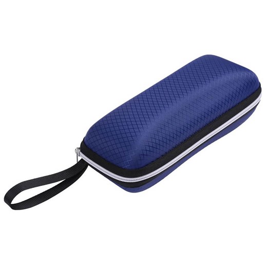 Granatowe Etui okularowe futerał na zamek z uchwytem ETC-97A ze sklepu Stylion w kategorii Etui - zdjęcie 185966698