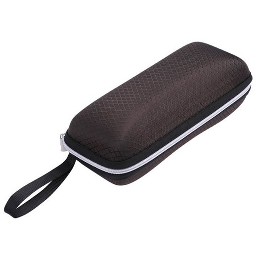 Brązowe Etui okularowe futerał na zamek z uchwytem ETC-97B ze sklepu Stylion w kategorii Etui - zdjęcie 185966699