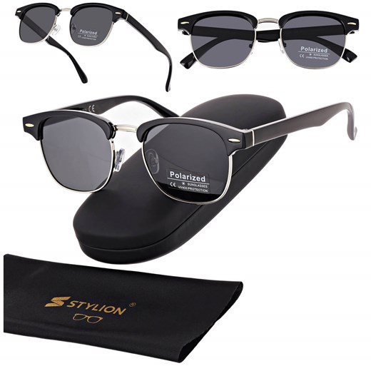 Okulary przeciwsłoneczne z polaryzacją POL-5061A czarny/srebrny ze sklepu Stylion w kategorii Okulary przeciwsłoneczne damskie - zdjęcie 185966856