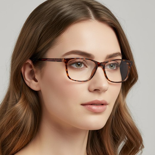 Okulary zerówki acetatowe oprawki korekcyjne prostokątne AC399B panterka/szylkret ze sklepu Stylion w kategorii Okulary zerówki męskie - zdjęcie 185966958