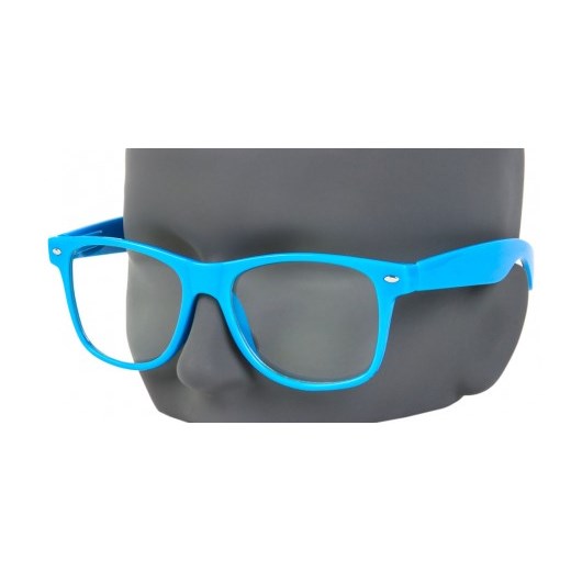 Błękitne okulary nerdy zerówki Damskie i Męskie NR-51 ze sklepu Stylion w kategorii Okulary zerówki damskie - zdjęcie 185966959