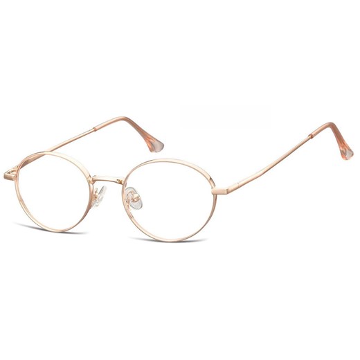 Okulary zerówki oprawki korekcyjne medium M299 różowe złote ze sklepu Stylion w kategorii Oprawki do okularów damskie - zdjęcie 185967229