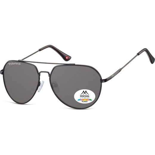 Czarne Pilotki okulary aviator Montana MP90B polaryzacyjne ze sklepu Stylion w kategorii Okulary przeciwsłoneczne damskie - zdjęcie 185967245