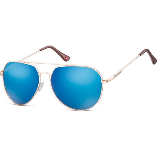 Okulary przeciwsłoneczne pilotki Montana MS90F lustrzanki gold/blue ze sklepu Stylion w kategorii Okulary przeciwsłoneczne damskie - zdjęcie 185967265