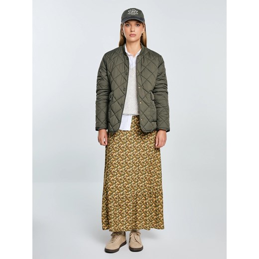 Spódnica damska midi z wiskozy z motywem kwiatowym żółta Inger 201 ze sklepu Big Star w kategorii Spódnice - zdjęcie 185967738