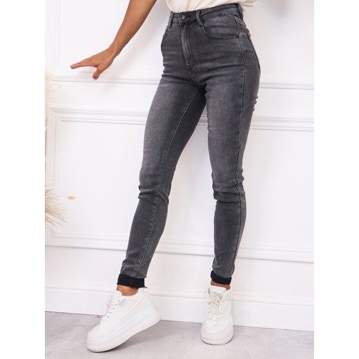 SPODNIE JEANSOWE SKINNY DLA WYSOKICH- SZARE ze sklepu olika.com.pl w kategorii Jeansy damskie - zdjęcie 185968335